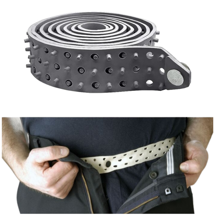 Shirt Tailor Rubber Belt - Adjustable Shirt Keeper For Professional & Tucked In Appearance in White or Grey