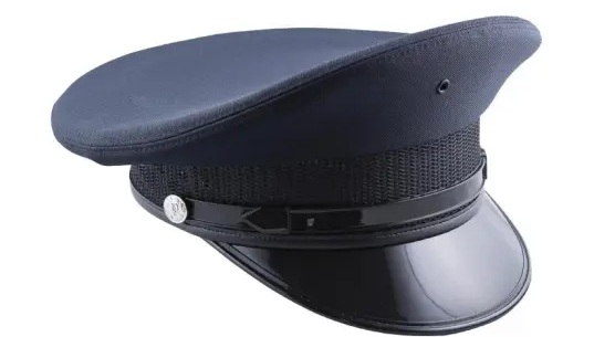 Garrison Police Dress Hat Frame/Cover- NAVY w/ BLACK Band, Bayly BA978109-3
