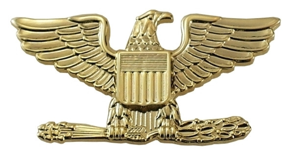 Collar Insignia Metal (Pair, large 1") GOLD - CHIEF, 4428RG