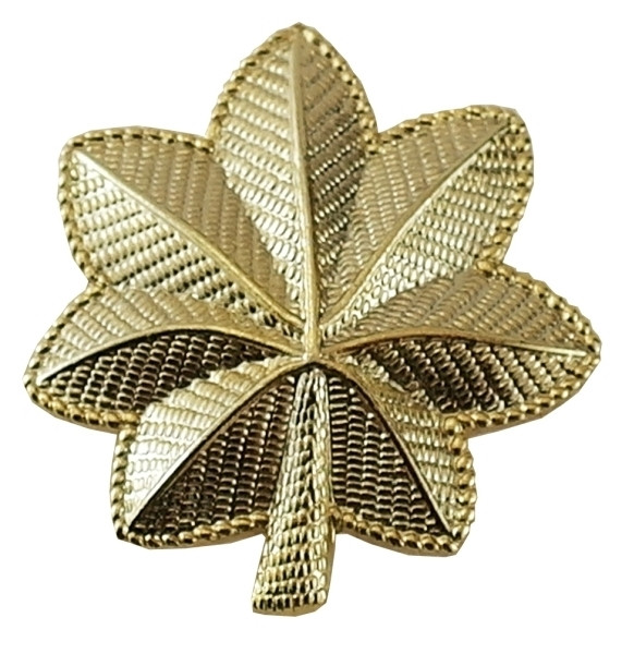 Collar Insignia Metal (Pair, large 1") GOLD - MAJOR, 4427RG