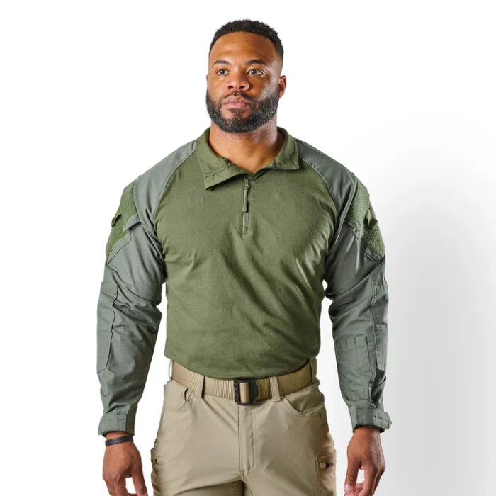 Tru-Spec Combat Shirt, 1/4 Zip (OD Green), TSP2565002