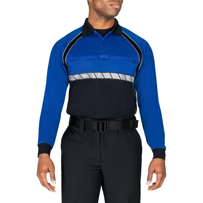 Bike Polo, Colorblock, Dark Navy, -Long Sleeve- Blauer BL8143-65